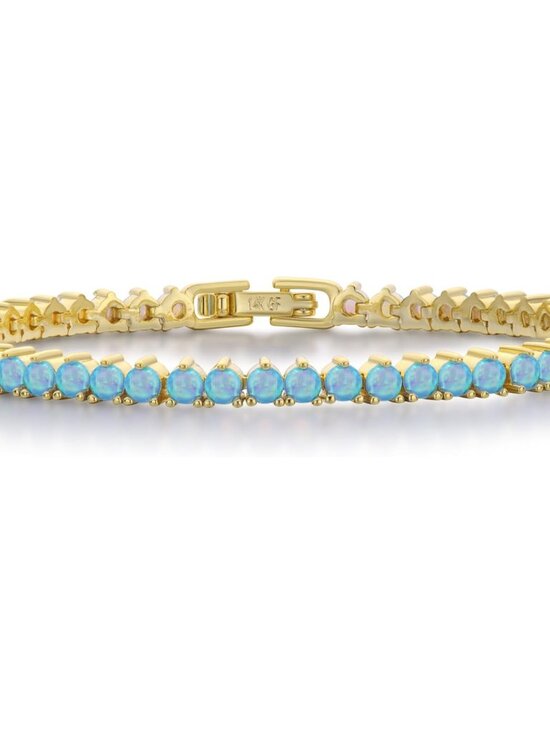 Jewelry - 14K Gold Filled Tennis Bracelet for Women-3mm 4mm CZ Opal Bracelet for Women, Va